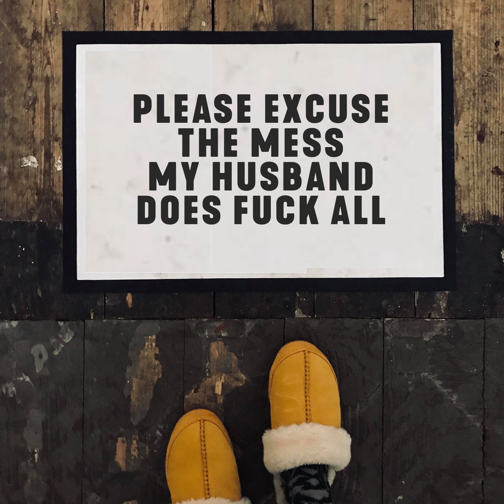 Husband Does Fuck All Door Mat #1 image